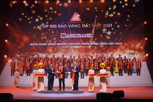Agribank nhận Giải thưởng Sao Vàng đất Việt năm 2021